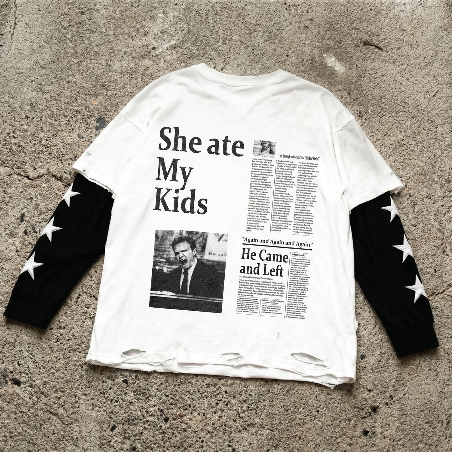 Tabloid layered Long Sleeve