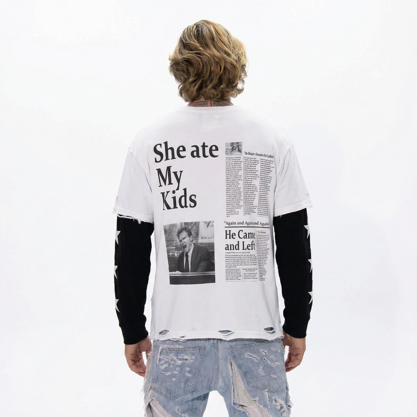 Tabloid layered Long Sleeve