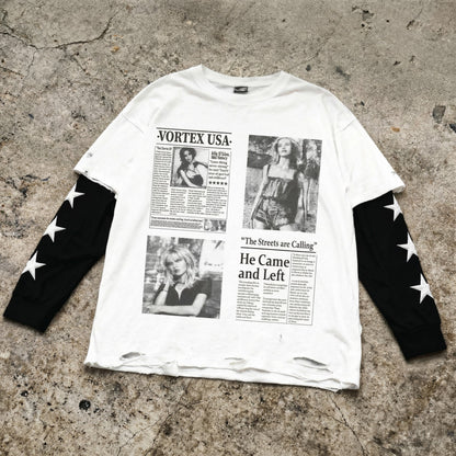 Tabloid layered Long Sleeve