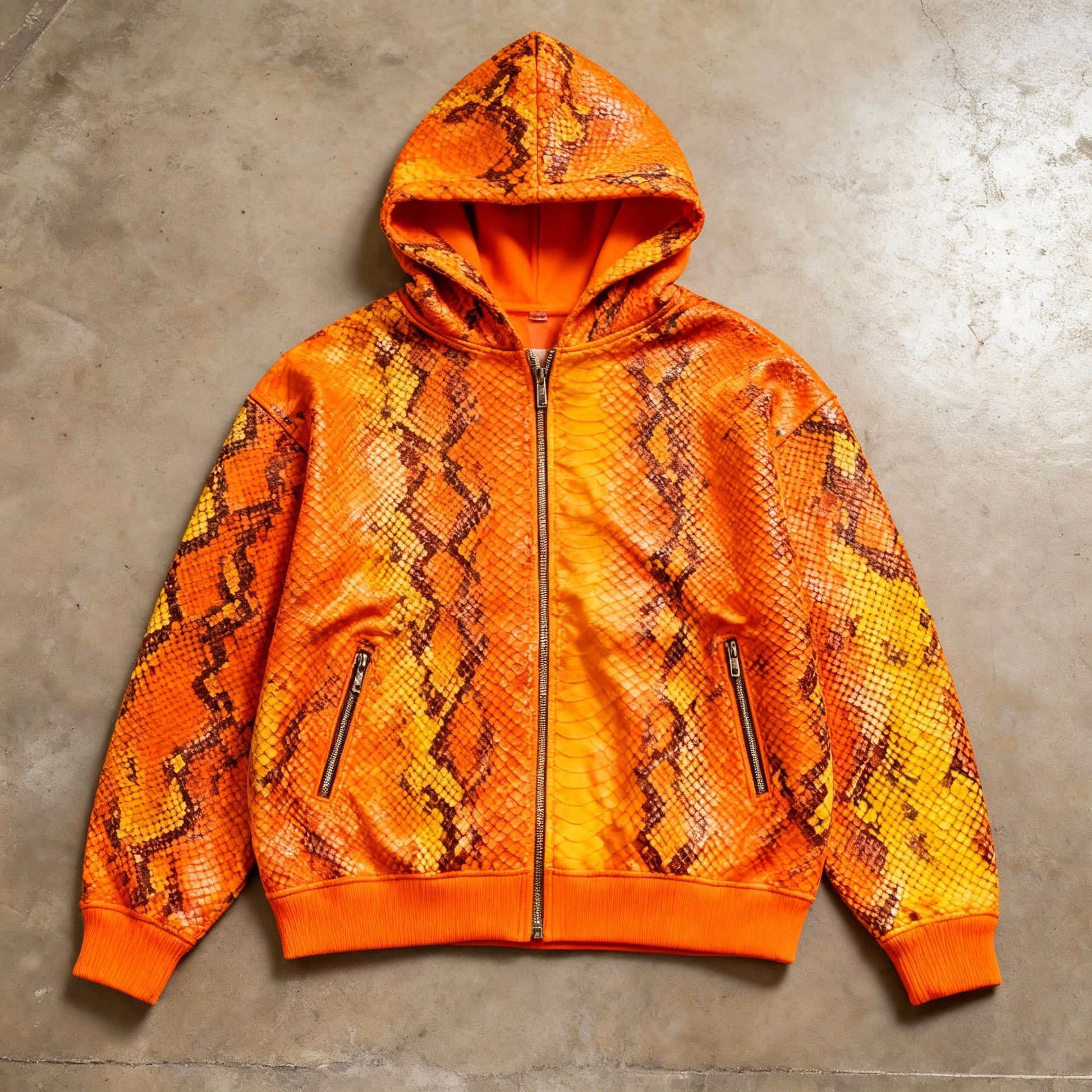 Electric Snake Print Hoodie