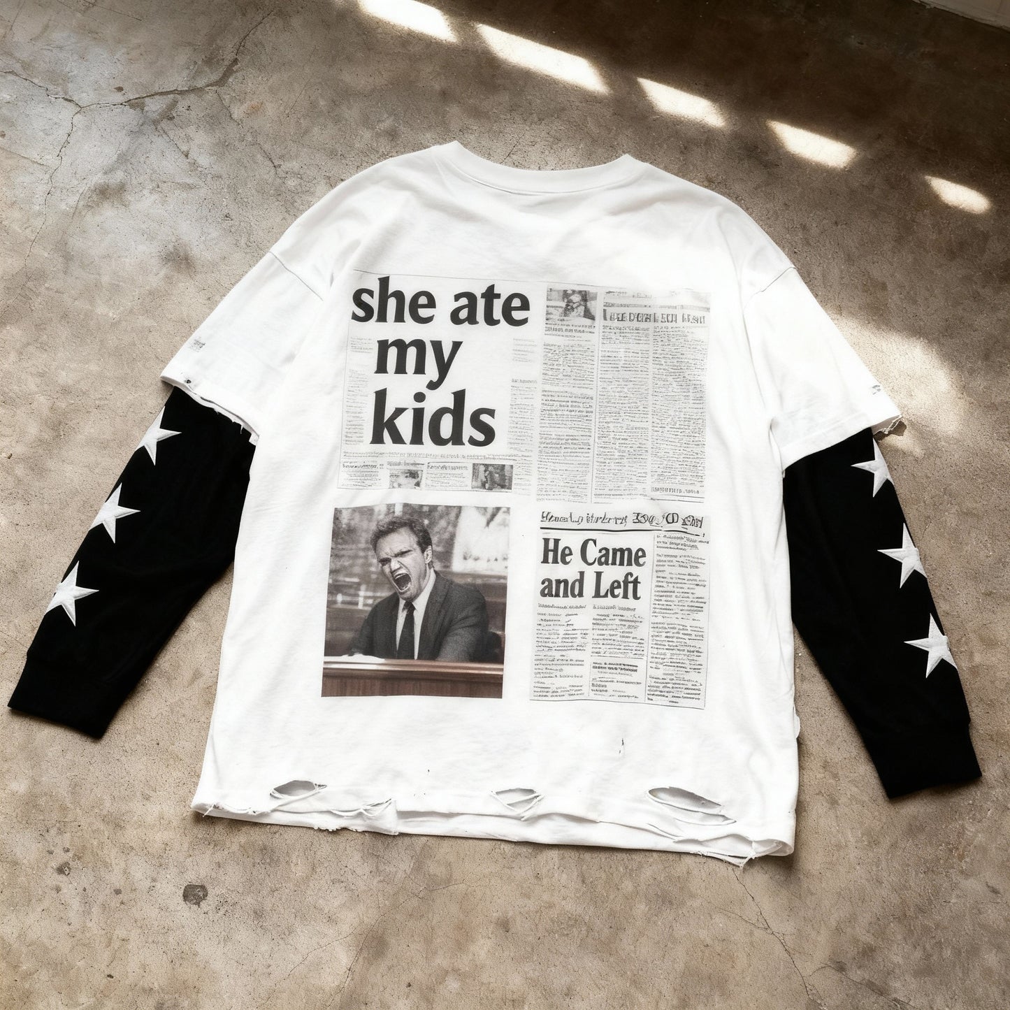 Tabloid layered Long Sleeve