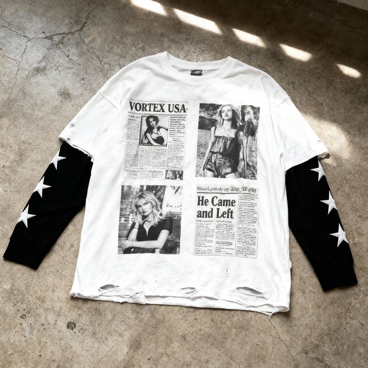 Tabloid layered Long Sleeve