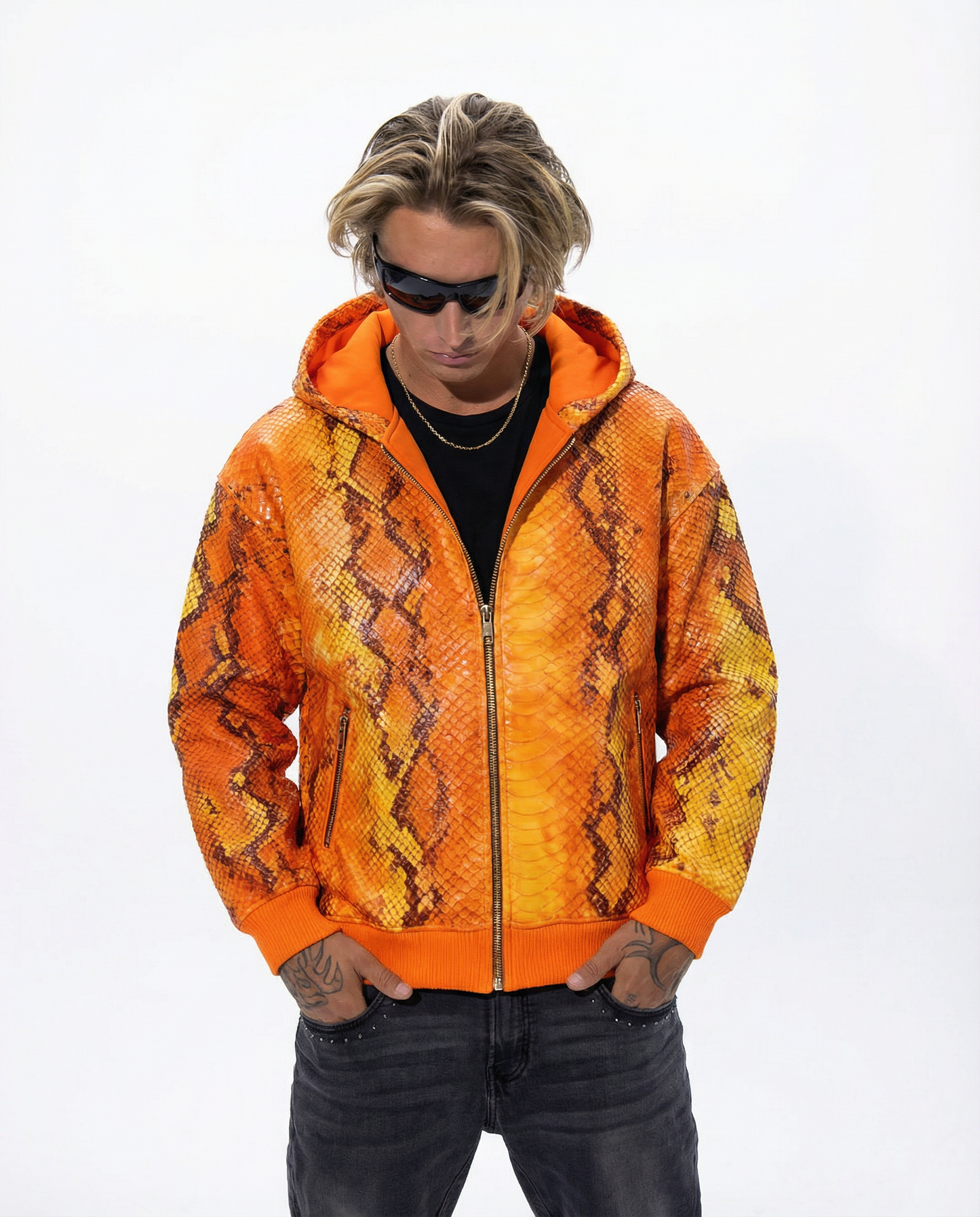 Electric Snake Print Hoodie